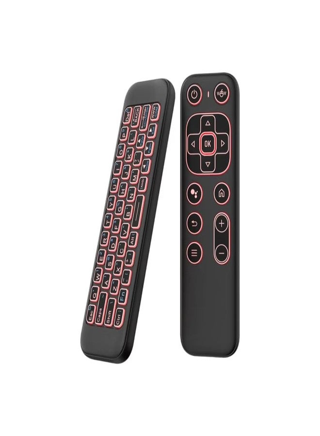 iPazzPort Mini Air Mouse Remote Keyboard with 7-Color Backlight for Android TV Box, Smart TV, HTPC, Projector; Rechargeable Dual-Mode Universal Controller for Couch Browsing - Image 1