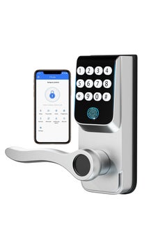 Excefore Keyless Entry Door Lock with Handle, 5-in-1 Smart Door Lock with Keypads, Digital Smart Locks for Front Door, Fingerprint Door Locks Support WiFi & APP Control, Biometric Door Lock for Home, Office  - Image 1