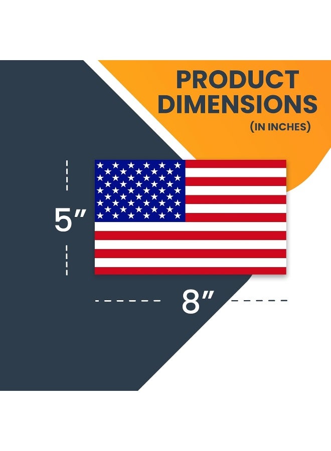 Magnet Me Up American Flag Automotive Magnet Decal, 5x8 inches, 2 Pack, Red White, and Blue, Heavy Duty for Car Truck SUV - Image 2