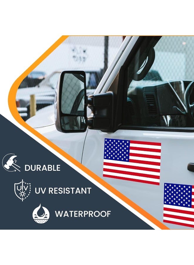 Magnet Me Up American Flag Automotive Magnet Decal, 5x8 inches, 2 Pack, Red White, and Blue, Heavy Duty for Car Truck SUV - Image 4