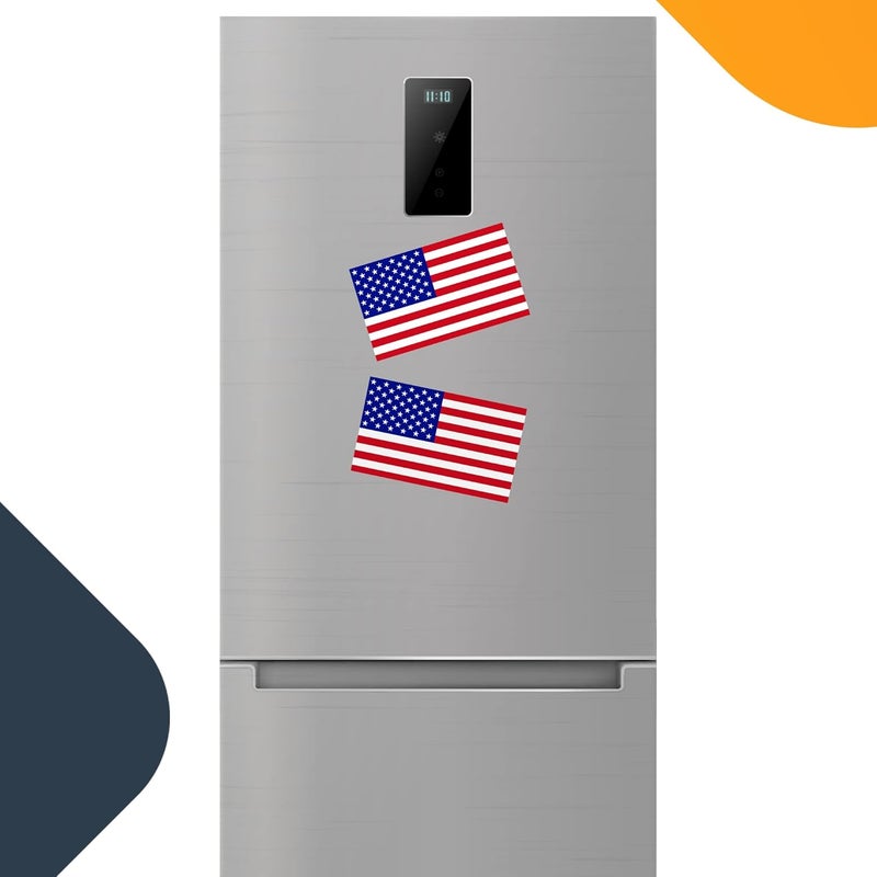 Magnet Me Up American Flag Automotive Magnet Decal, 5x8 inches, 2 Pack, Red White, and Blue, Heavy Duty for Car Truck SUV - Image 5
