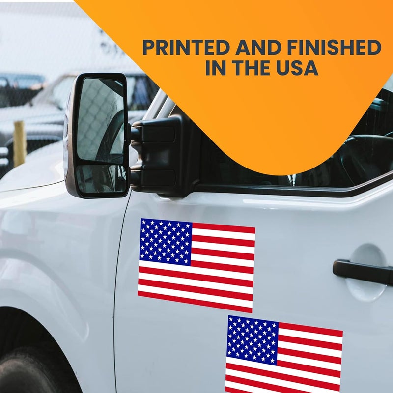 Magnet Me Up American Flag Automotive Magnet Decal, 5x8 inches, 2 Pack, Red White, and Blue, Heavy Duty for Car Truck SUV - Image 3