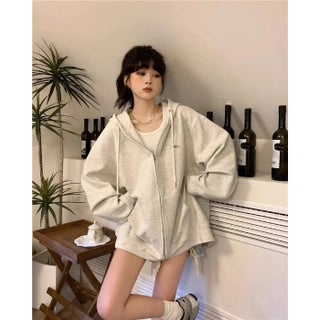 Casual Womens Hoodie Spring Autumn Thin Open Cardigan Loose Style Design Sensation Small Audience Spring Autumn Hooded Sweatshi Beige thin section - pzsku/ZD9EC7300372169A3BEFBZ/45/1746219022/9b6fc5b7-a518-48dc-b490-12b665316e07