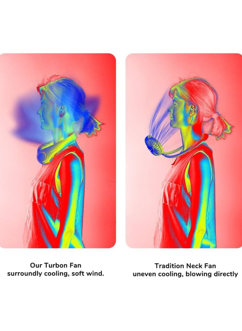 JISULIFE Portable Neck Fan, Hands-Free Bladeless, 5 Speeds, 4000 mAh Battery Operated Wearable Personal Fan, Twistable, Rechargeable, Gift for Women Men-Black - Image 5