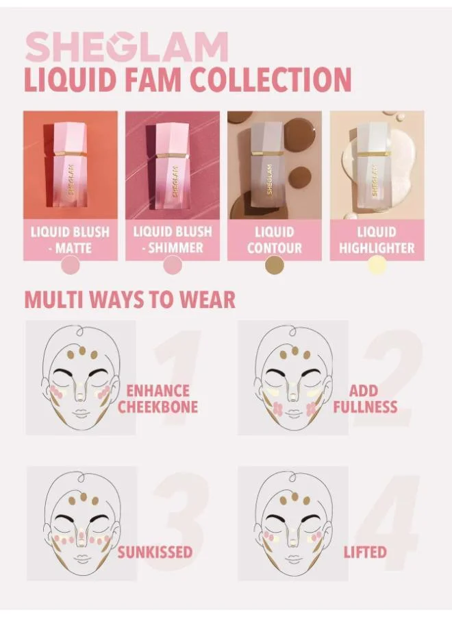 SHEGLAM Glow Bloom Liquid Highlighter-Tea Cake