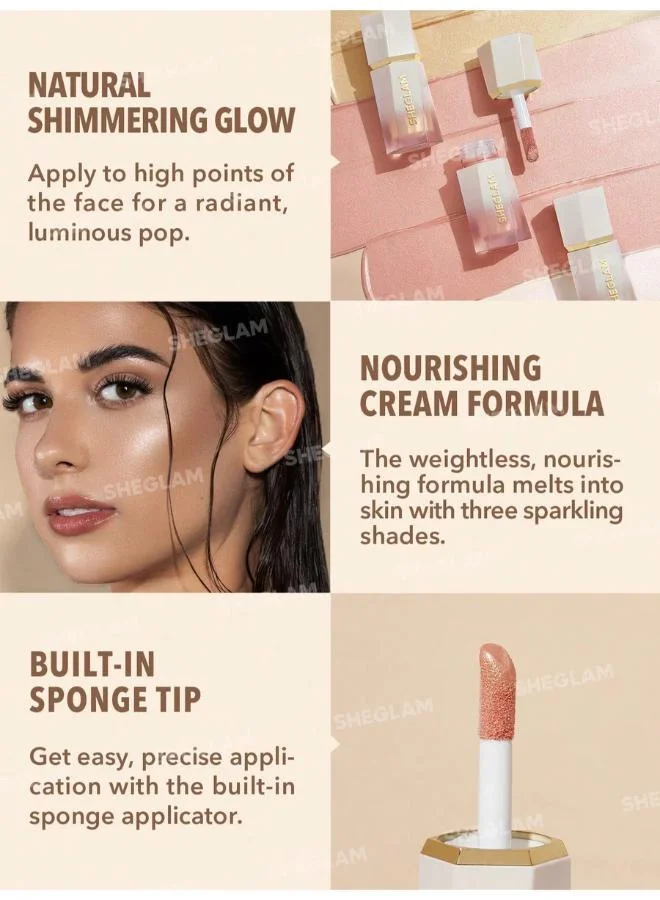 SHEGLAM Glow Bloom Liquid Highlighter-Tea Cake