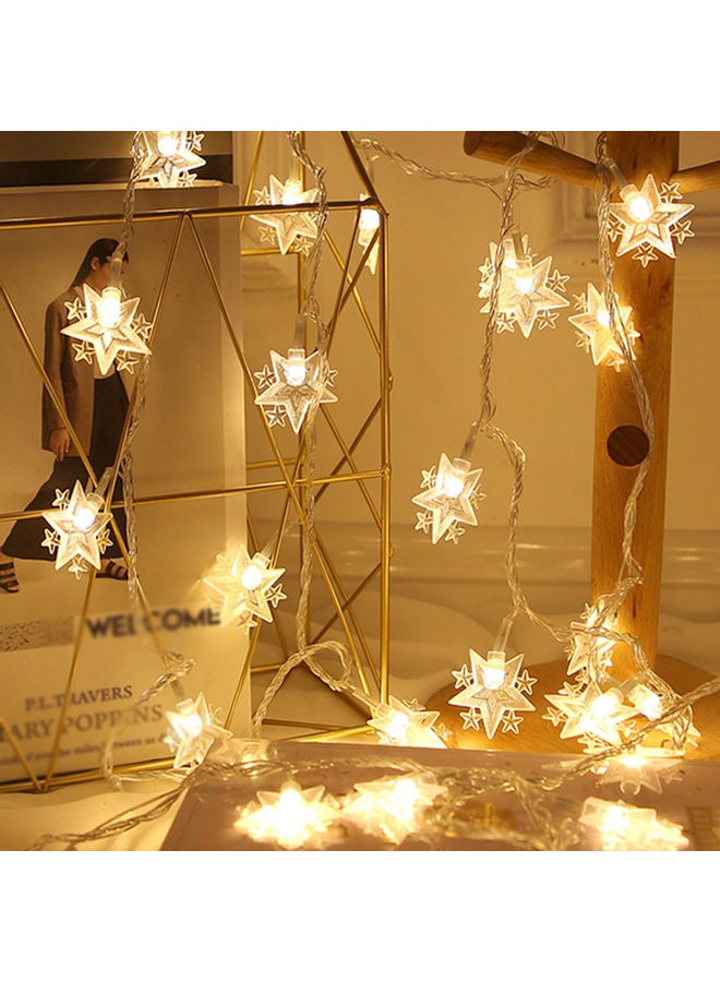 إسكدنيا شريط إضاءة بتصميم نجوم خيالية مكون من 10 مصابيح LED أصفر 1.5متر - Image 3