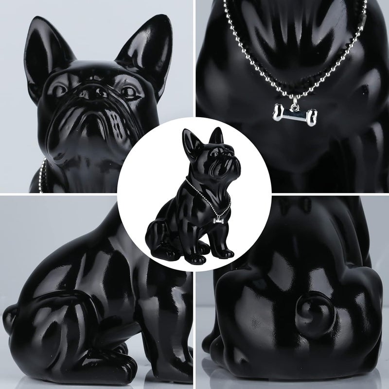 suruim Luxury Black French Bulldog Statue - Decorative Dog Sculpture for Home Decor (9 in) - Image 4