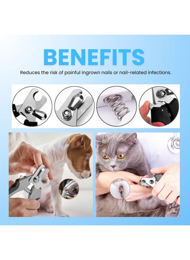 BURAQ 2 In 1 Slicker Brush & Nail Clipper With Filer Pet Grooming Kit | Removes Tools Mats Tangled Hair | Claw & Nails Clippers | Accessories For Cats & Dogs (Nail Clipper + Oval Slicker) - Image 4