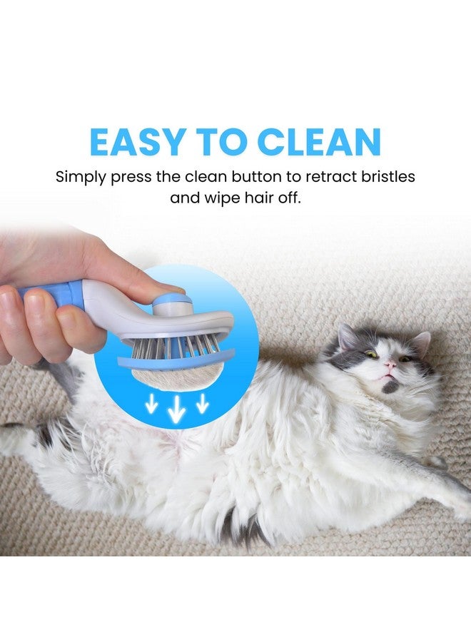 BURAQ 2 In 1 Slicker Brush & Nail Clipper With Filer Pet Grooming Kit | Removes Tools Mats Tangled Hair | Claw & Nails Clippers | Accessories For Cats & Dogs (Nail Clipper + Oval Slicker) - Image 2