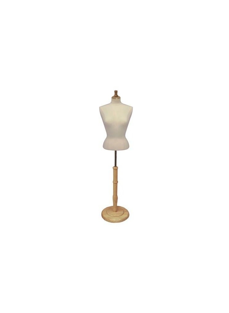 Mannequin Body Dress Form Height Adjustable Mini Female Torso Sewing Mannequin with Round Wood Base  - Image 1