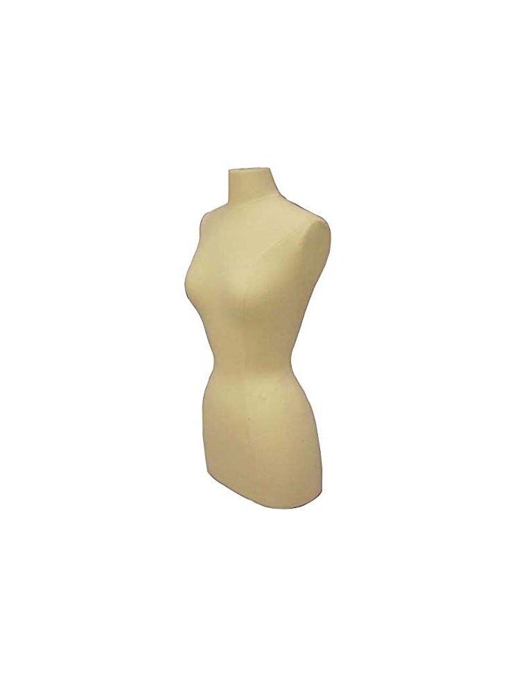 Mannequin Body Dress Form Height Adjustable Mini Female Torso Sewing Mannequin with Round Wood Base  - Image 2
