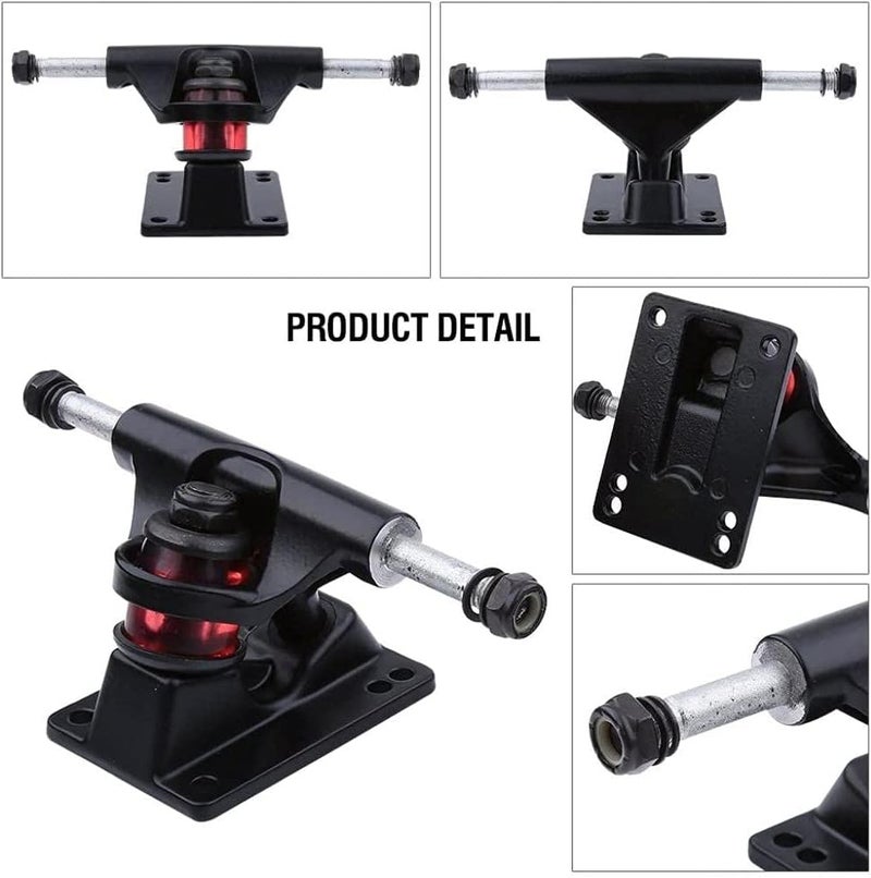 Skateboard Truck,2pcs Skateboard Trucks Combo 3.25inch Wheels ABEC Longboard Skatebaord Accessory - Image 4