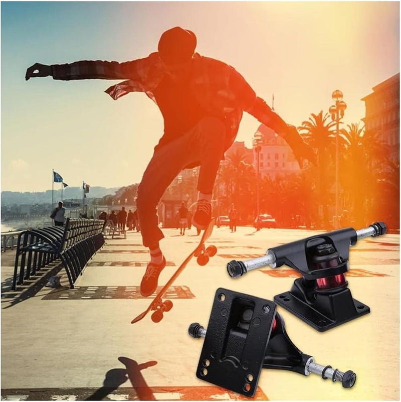 Skateboard Truck,2pcs Skateboard Trucks Combo 3.25inch Wheels ABEC Longboard Skatebaord Accessory - Image 3