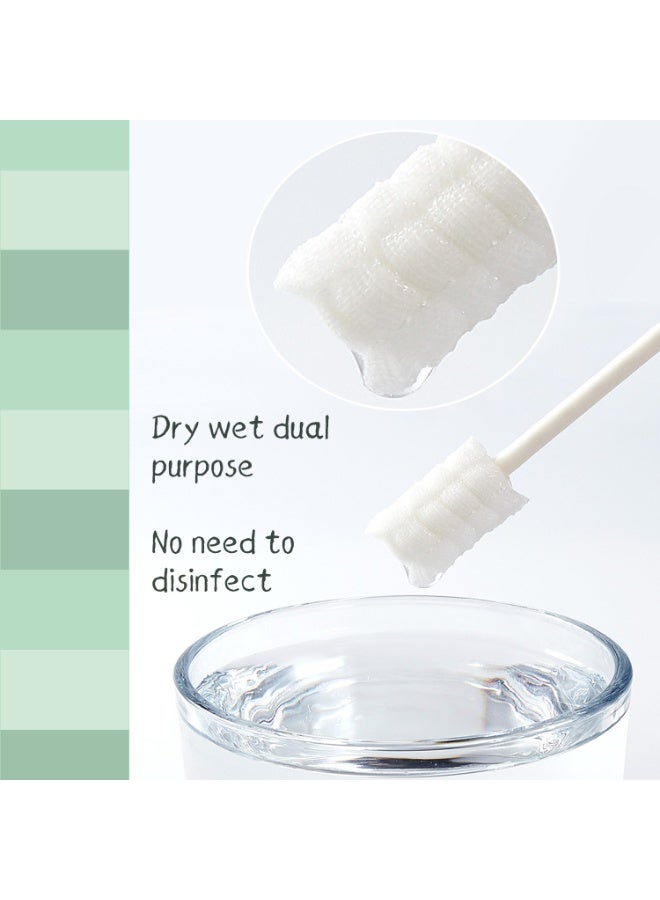 يوكا فرشاة أسنان للأطفال 60 قطعة، منظف لسان للأطفال حديثي الولادة أو الأطفال، شاش تنظيف اللثة القابل للتصرف، العناية بتنظيف الفم، مناسب للأطفال من 0-36 شهراً - Image 3