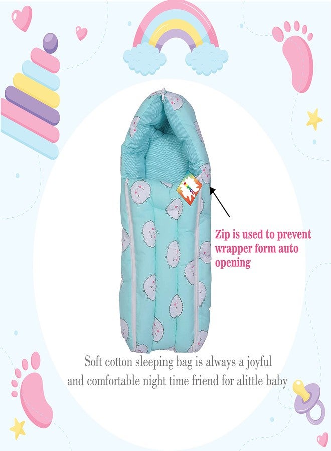 Bantoo New Born Baby Carry Bag/Carry Bed/Baby Wrapper (0-6 Months) Aqua Green - Image 5