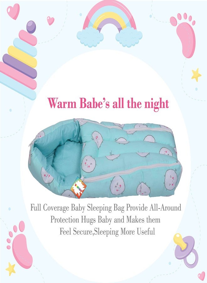 Bantoo New Born Baby Carry Bag/Carry Bed/Baby Wrapper (0-6 Months) Aqua Green - Image 3