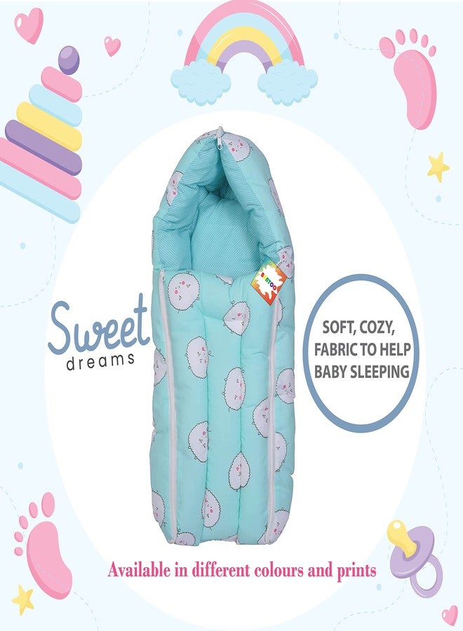 Bantoo New Born Baby Carry Bag/Carry Bed/Baby Wrapper (0-6 Months) Aqua Green - Image 2