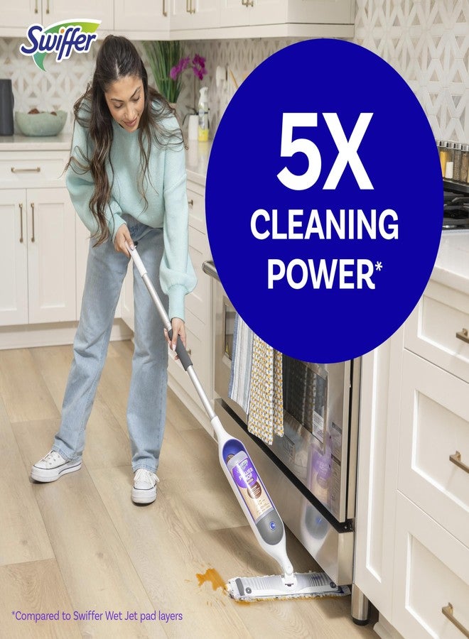 Swiffer Power Mop Wood, Hardwood Floor Cleaner for Mopping Home, Bathroom, Kitchen, All Purpose Multi-Surface Cleaning Set includes PowerMop Wood, 2 Pads, 1 QuickDry Lemon Solution, & 2 Batteries - Image 5