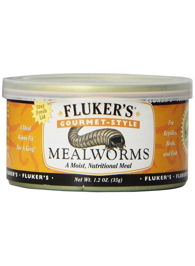 Fluker's دود الوجبات الفاخرة، طعام معلب للزواحف والأسماك والطيور والحيوانات الصغيرة، 1.23 أونصة - Image 1