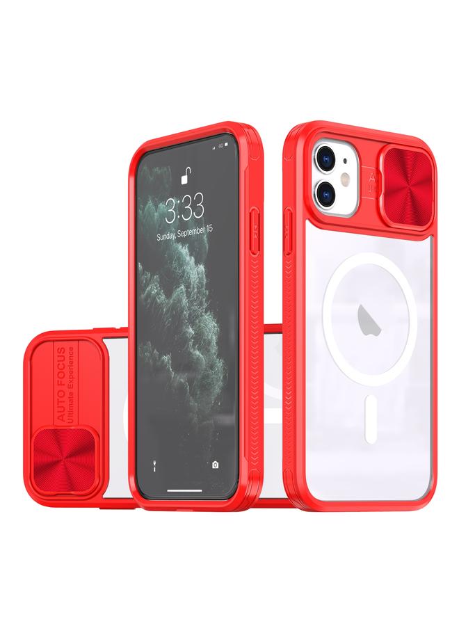 زبون جراب لهاتف iPhone 12 مصنوع من الأكريليك الشفاف + PC + TPU MagSafe Lens غطاء منزلق بتغطية كاملة جراب هاتف - Image 1