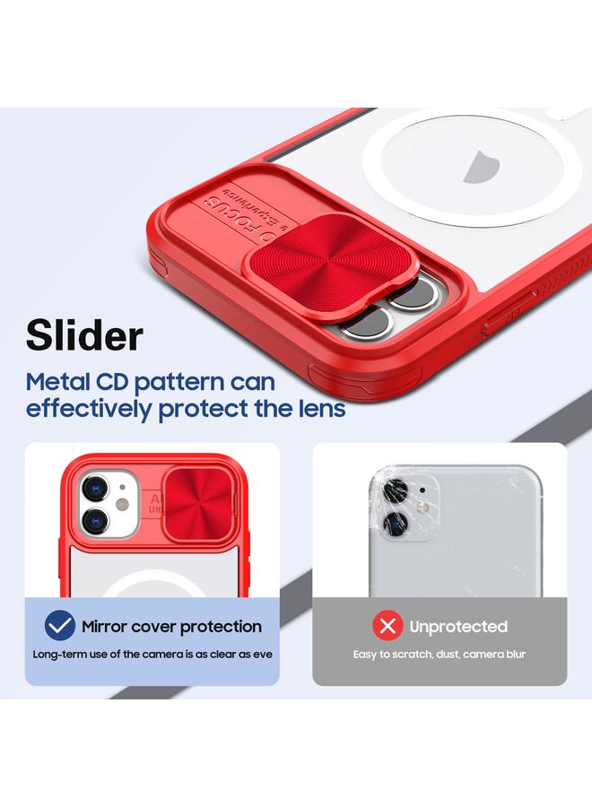 زبون جراب لهاتف iPhone 12 مصنوع من الأكريليك الشفاف + PC + TPU MagSafe Lens غطاء منزلق بتغطية كاملة جراب هاتف - Image 4