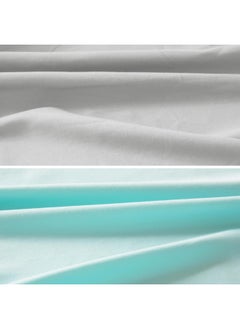 Biloban Biloban Pack and Play Sheets Fitted, 2 Pack Portable Playard | Mini Crib Sheets, Ultra Soft Microfiber Pack N Play Sheet for Boys and Girls, Grey & Aqua  - Image 4
