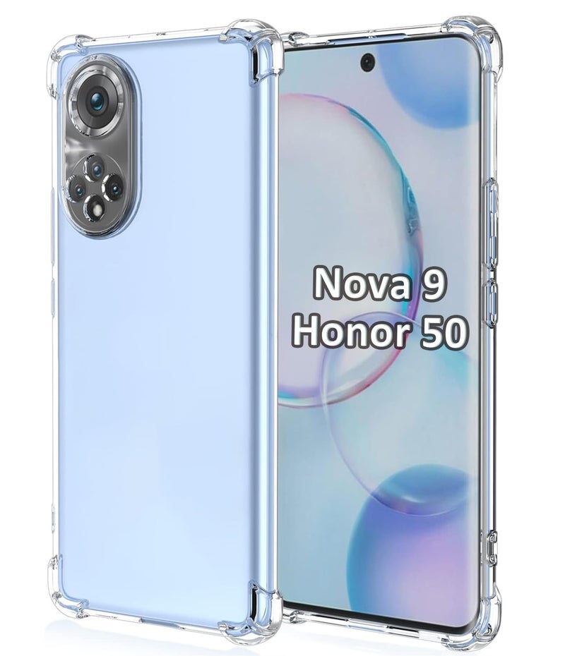 USTIYA Case for Honor 50 Huawei Nova 9 Case Clear TPU Four Corners Protective Cover Transparent Soft funda - Image 3