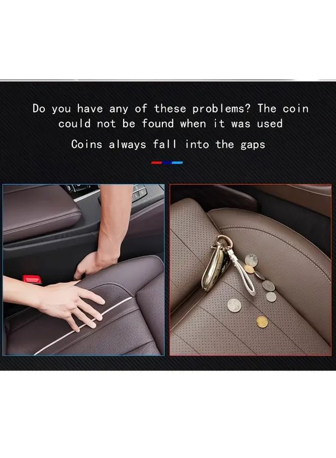 Car Coin Organizer Silvery Precious Stone PVC Dashboard Storage Box With Multiple Compartments - Image 5