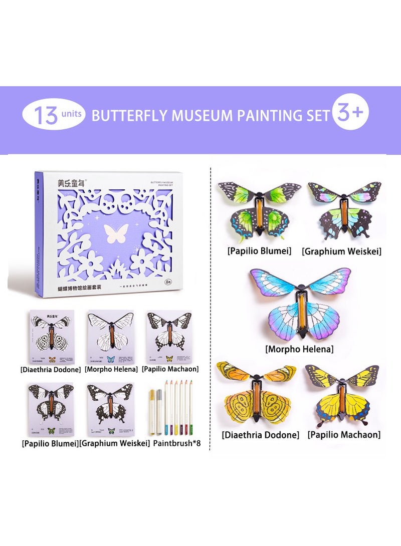 Kids DIY flyable butterfly painting set, Butterfly museum painting set  - Image 1