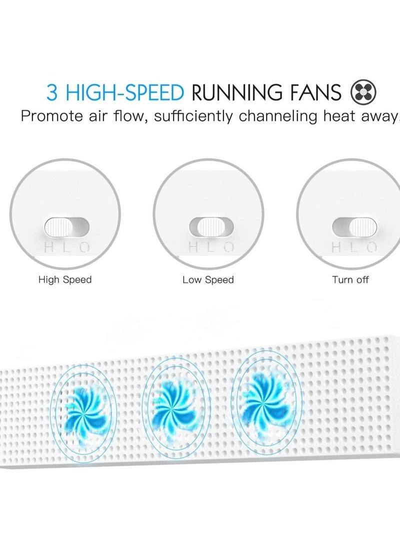 Xbox One S Cooling Fan, Cooling Fan Stand Compatible with Xbox One S with 3 Built-in High Speed Fans, 2-Port USB Charing  Data Syncing and L/H Fan Speed Switch (Only Compatible with Xbox one S) - Image 3