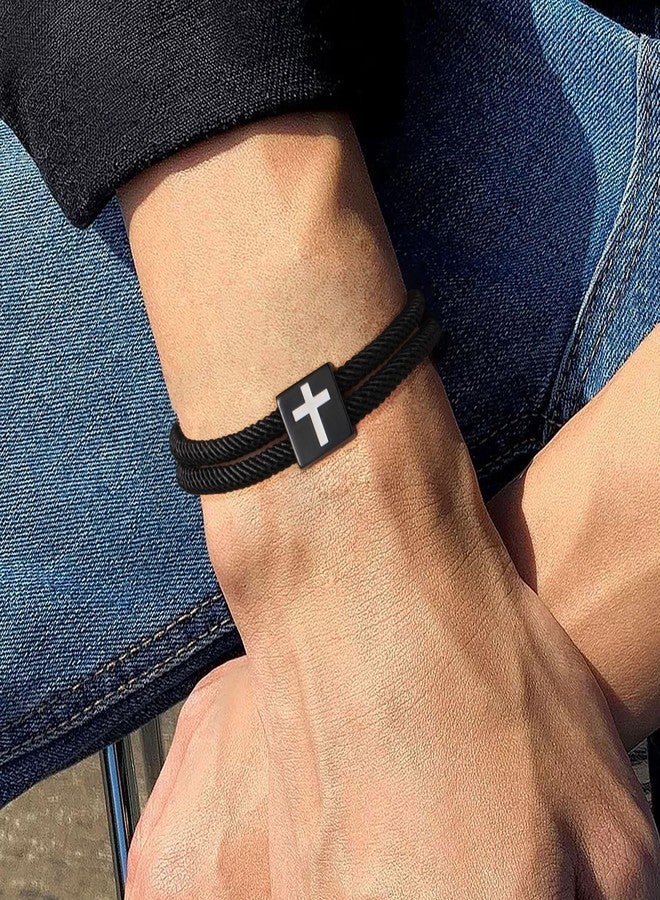Sistble Easter Gifts for Women Men, Easter Basket Stuffers for Teens Christian Gifts for Men Women Cross Bracelet Baptism Bible Verse Religious Jewelry - Image 3