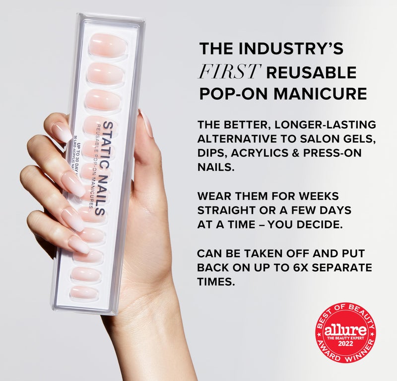 Static Nails Brush On Nail Glue for Press Ons, Pop-Ons, Acrylic/Fake Nails, and Tips | Brush On Applicator for Easy Application | Strong Bond, Mess Free, and Long Lasting Nail Glue - Image 5