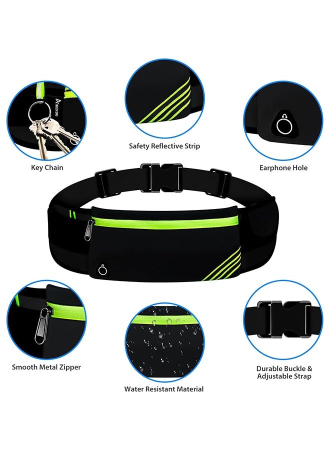 Captaintech Sports Portable Running Waist Bag, Waist Pack Bag for Hiking Cycling Workout, Reflective Runners Belt Jogging Pocket Belt, Travelling Money Phone Holder for Running - Image 4