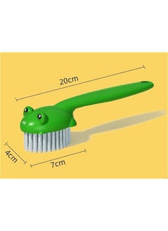 هوكور Zuelnote Cartoon cute frog shape Cleaning Brush, 2 Pieces Soft Bristle Laundry Brush Plastic Board Brush Housework Cleaning Brush Household Shoe Washing Brush Wall Brush (green)  - Image 3