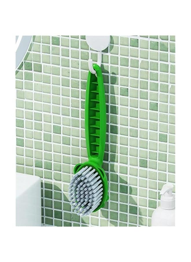 HOOKOR Cartoon cute frog shape Cleaning Brush, 2 Pieces Soft Bristle Laundry Brush Plastic Board Brush Housework Cleaning Brush Household Shoe Washing Brush Wall Brush (green)  - Image 4