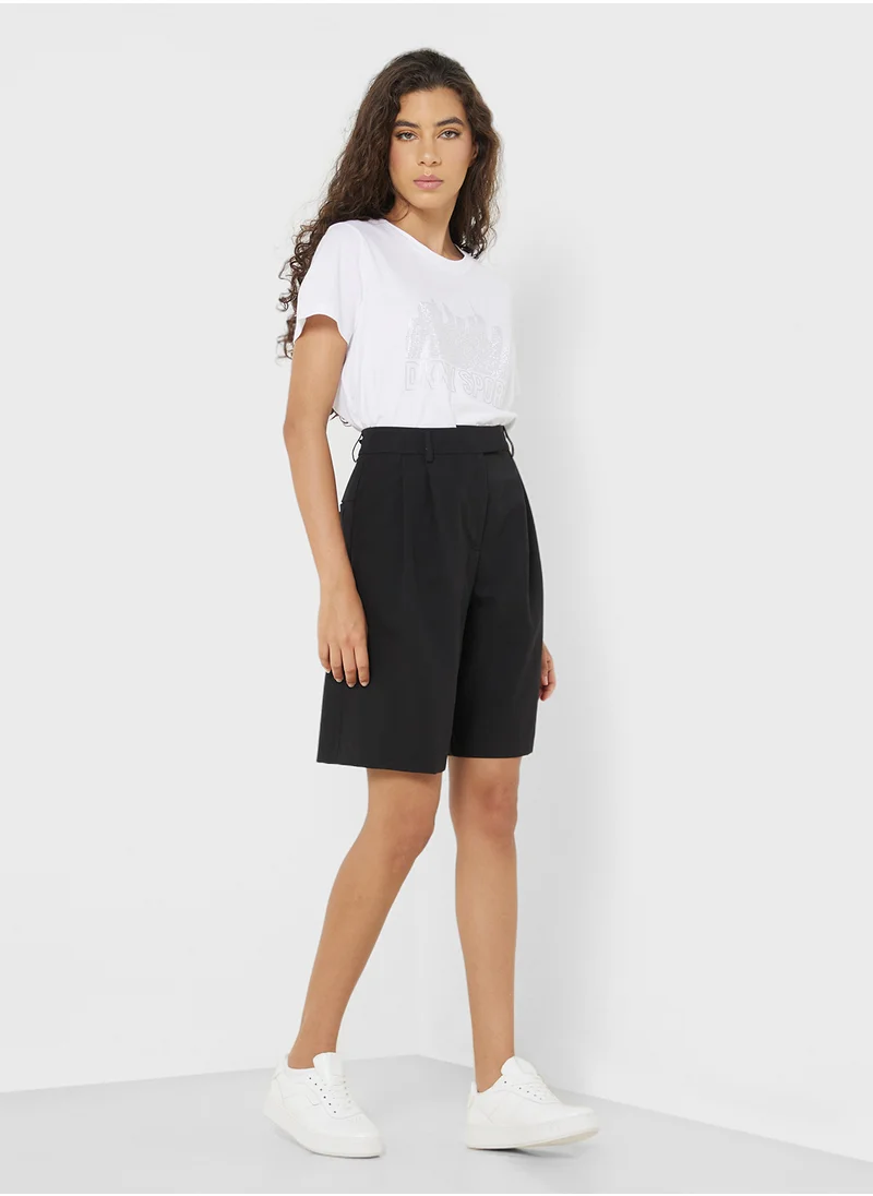 DKNY Sport Crew Neck Logo Printed T-Shirts