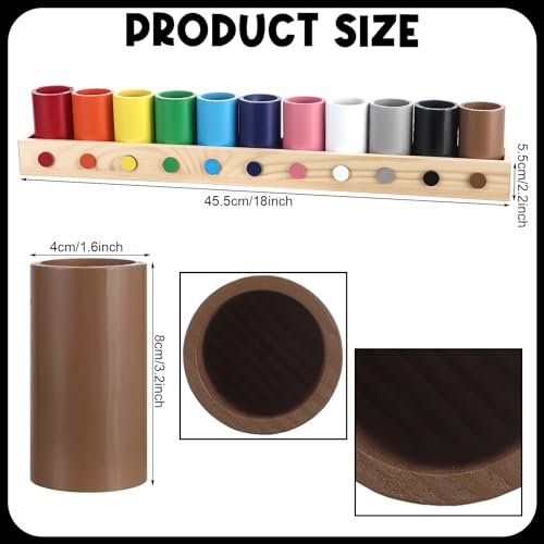 Threehoney Crayon Holder Organizer for Kids Wooden Colored Pencil Holder Pen Container Marker Organizer for Classroom Office School Stationery Art Storage Supplies 11 Cups on a Stand - Image 3