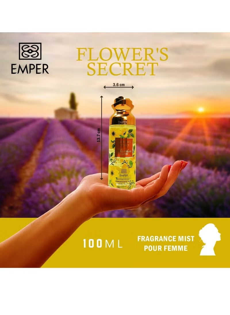 Emper Flower's Secret Garden Glow - Body Mist - For Women - 100ml  - Image 2