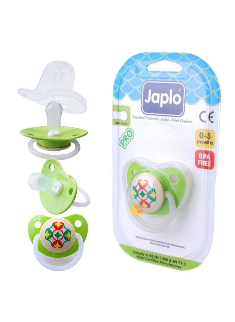 Japlo Japlo Pro new born 0-3 M  soother (Pacifier with cover & Glow In The Dark)  - Image 1