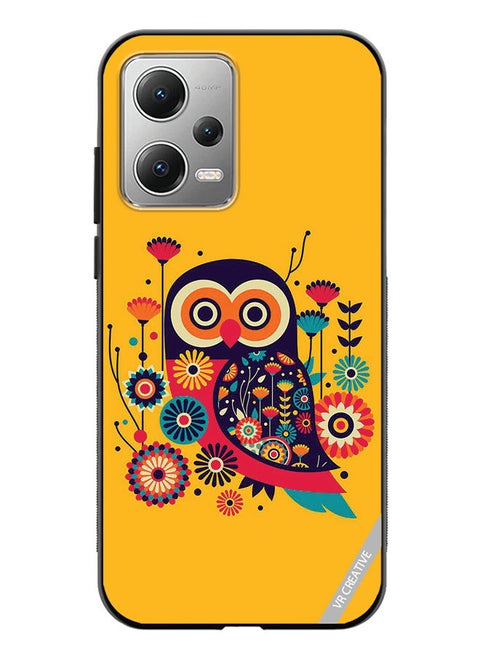 Protective Case Cover For Xiaomi Redmi Note 12 Owl Illustrate Design Multicolour