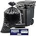 Plasticplace 9596 Gallon Garbage Can Liners Heavy Duty 15 Mil Black Trash Bags TearResistant Outdoor Garbage Bags for Rollaway Bins Large 61 x 68 IndustrialStrength Waste Bags 25 Count - Image 1