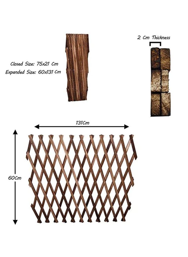 Generic FFD Portable Expanding Wooden Wicker Fence for Garden, Home, and Outdoor Decoration – Adjustable Plant Trellis Frame for Wall and Yard"  - Image 2