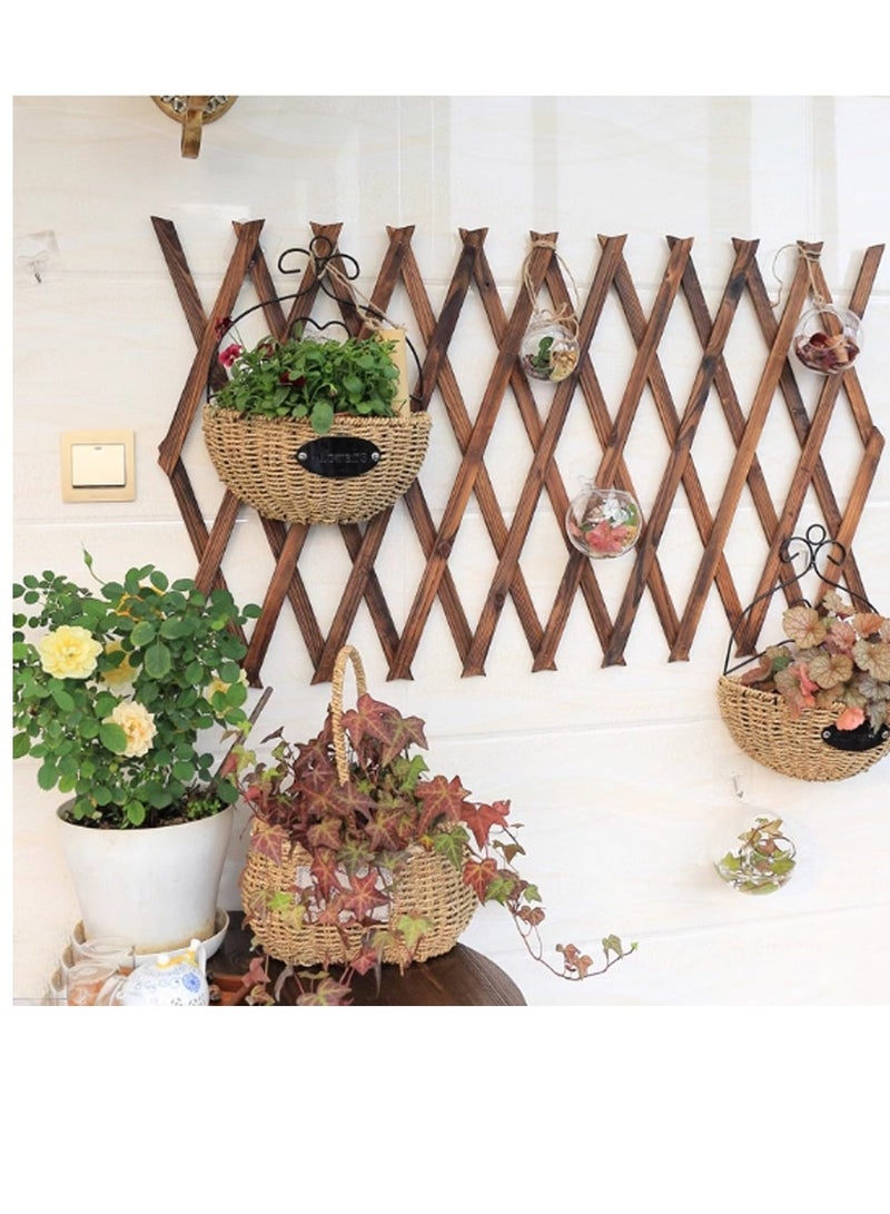 Generic FFD Portable Expanding Wooden Wicker Fence for Garden, Home, and Outdoor Decoration – Adjustable Plant Trellis Frame for Wall and Yard"  - Image 1