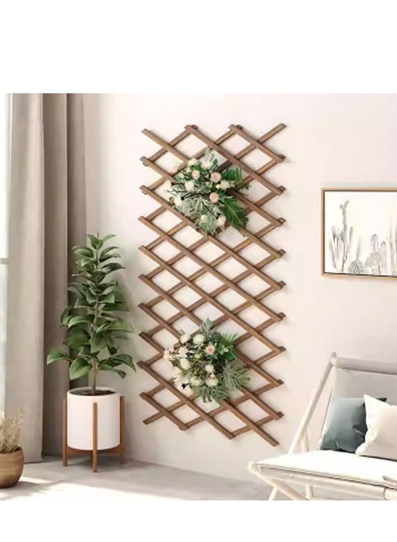 Generic FFD Portable Expanding Wooden Wicker Fence for Garden, Home, and Outdoor Decoration – Adjustable Plant Trellis Frame for Wall and Yard"  - Image 4