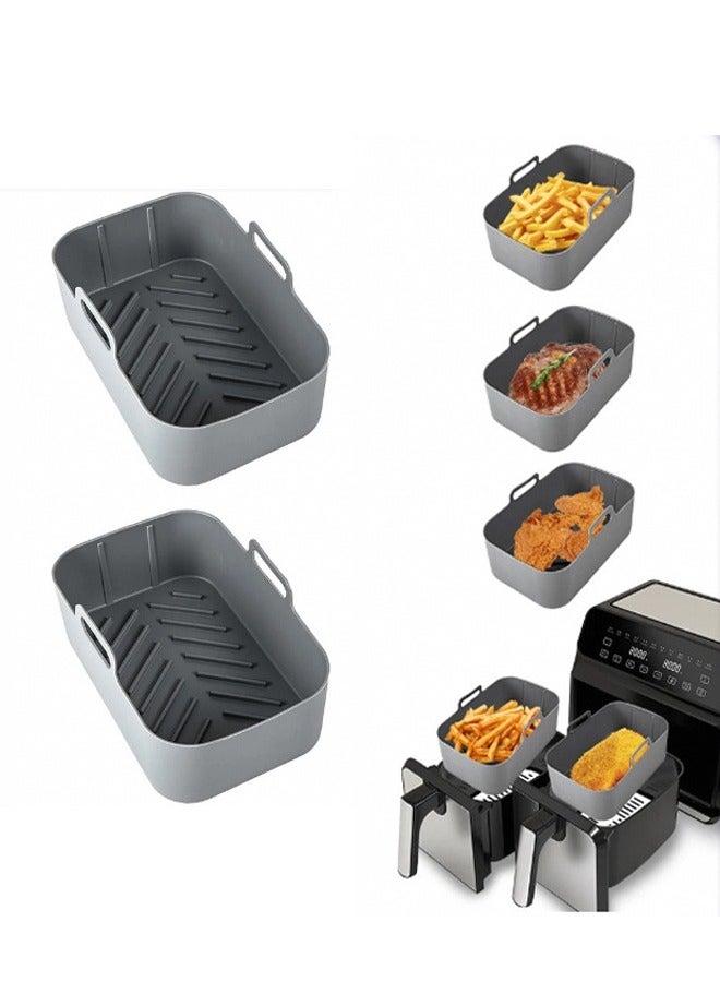 2 حزمة قابلة لإعادة الاستخدام مربع بطانة ، الغذاء الصف Airfryer بطانة ، استبدال للاشتعال القابلة للتخلص ورق الخزف - Image 1