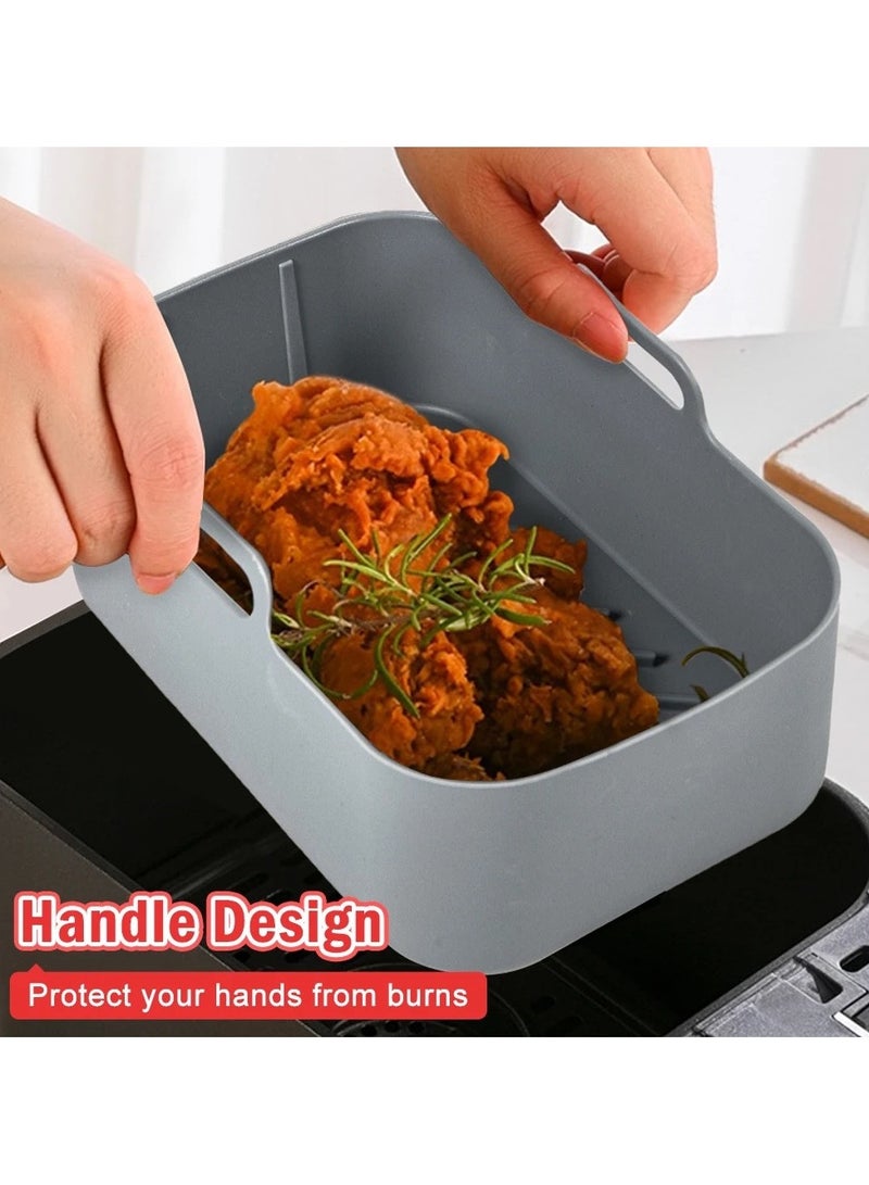 2 حزمة قابلة لإعادة الاستخدام مربع بطانة ، الغذاء الصف Airfryer بطانة ، استبدال للاشتعال القابلة للتخلص ورق الخزف - Image 2