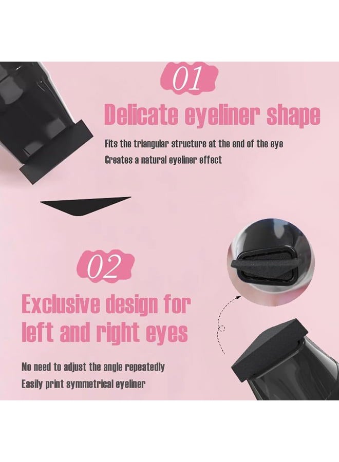 Baorder 2 Pieces Eyeliner Stamp Pen Set Double Sided Long Lasting Waterproof Quick Dry Natural Smudge Proof for Beginners (Black+Brown) - Image 5