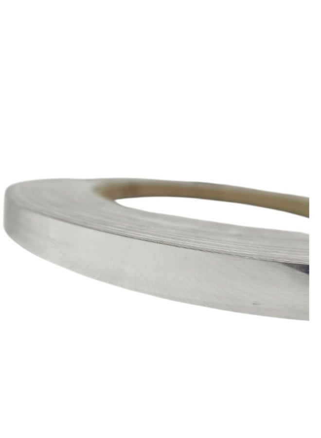 HME 8873 Metallic Aluminium Silver PVC Edge Banding – Brushed Finish – 23mm x 1mm – 100m Roll – Laminate Furniture Edge Finishing for Table, Cabinet & Cupboard - Image 4