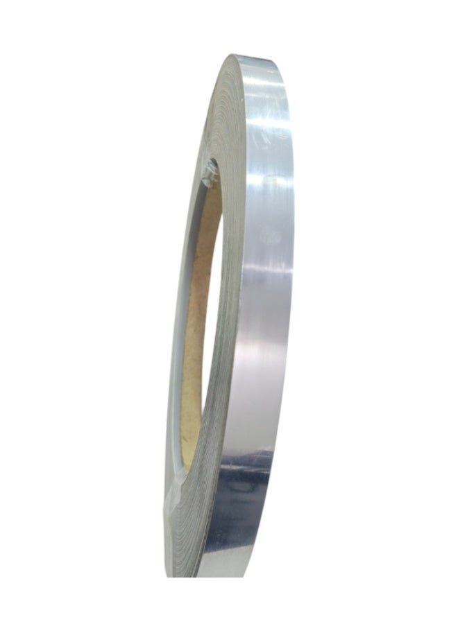 HME 8873 Metallic Aluminium Silver PVC Edge Banding – Brushed Finish – 23mm x 1mm – 100m Roll – Laminate Furniture Edge Finishing for Table, Cabinet & Cupboard - Image 2